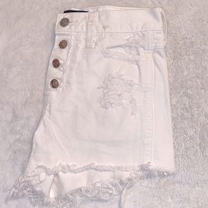 white high waisted shorts